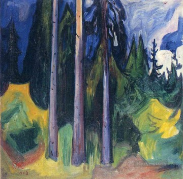 Expressionismus Werke - Wald 1903 Edvard Munch Expressionismus